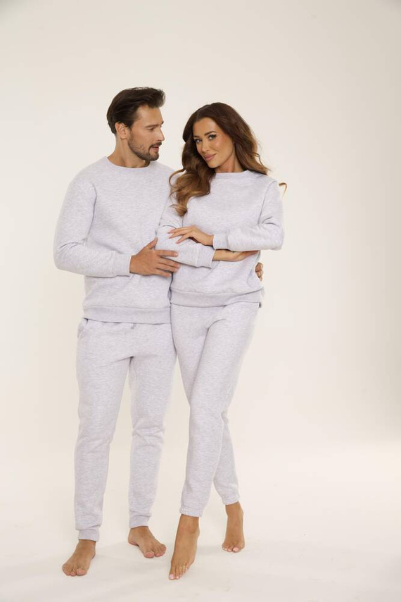 813 Indigo Мъжки спортен костюм от De Lafense - светъл меланж