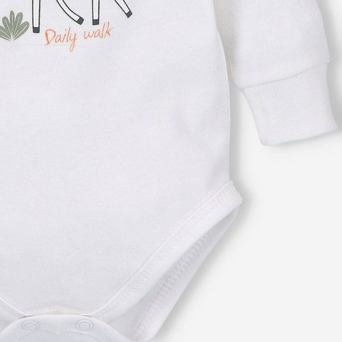 ABN-5322/ECR Боди с плик от органичен памук в екрю Zebra Nini