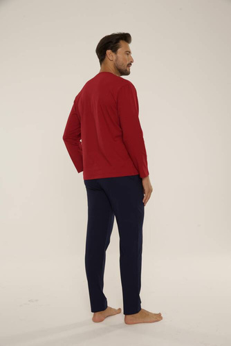 683 Kevin Forex Мъжка пижама - бордо - тъмносиньо