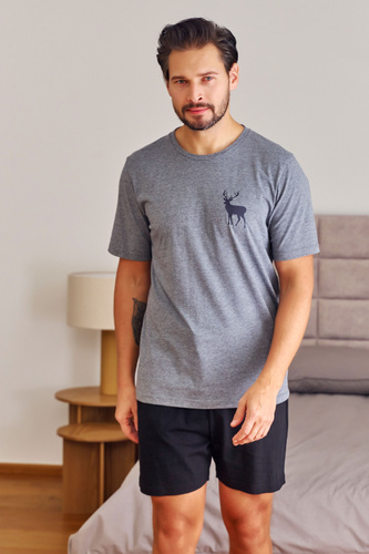 7235 Мъжка пижама Doctor Nap - тъмно сива