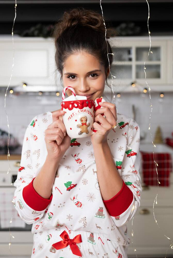 Дамска пижама Samantha Sensis -ecru