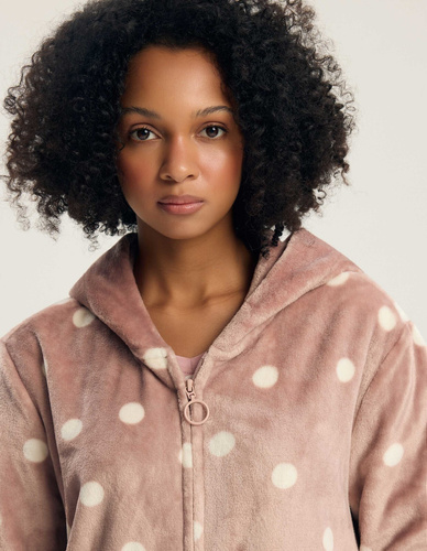 Henderson Ladies Grimma 45428 Дамски халат с качулка и цип Mauve