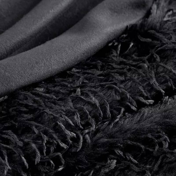 Одеяло Adore, рошаво, пухкаво, европердета, черно