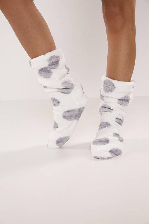 553/554 Wellsoft Гладки чорапи за сън De Lafense - екрю големи кръгове