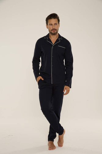 729 Norberto Мъжка пижама De Lafense - тъмно синьо