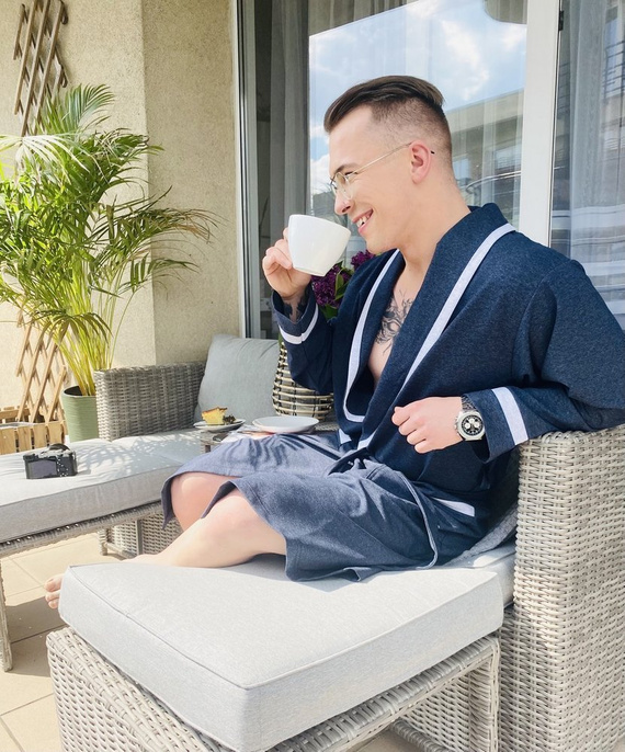 564 Мъжки халат Bruno De Lafense - деним