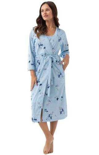 376 Дамски халат Luna - син