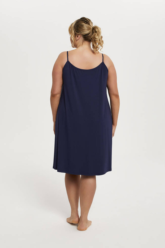 Song Дамска нощница с тясна презрамка Италианска мода - тъмносиня