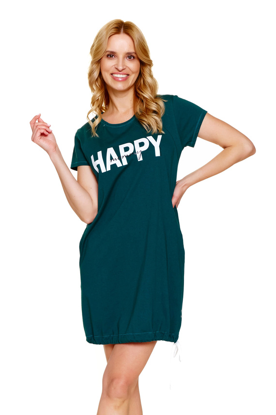 9504 Doctor Nap - Нощница за бременни и кърмачки от памук - комфорт и удобство за бъдещата майка - изумруд