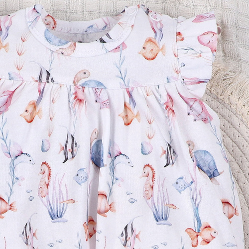 ABN-5481 Underwater World Baby Rampers Nini – органичен памук, къси ръкави