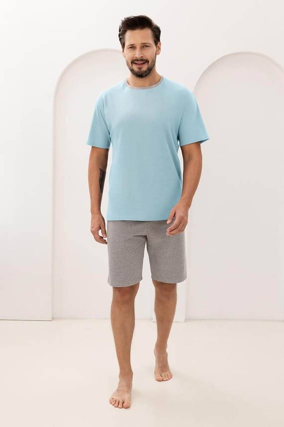 Regina 508 мъжка пижама 100% памук къс ръкав