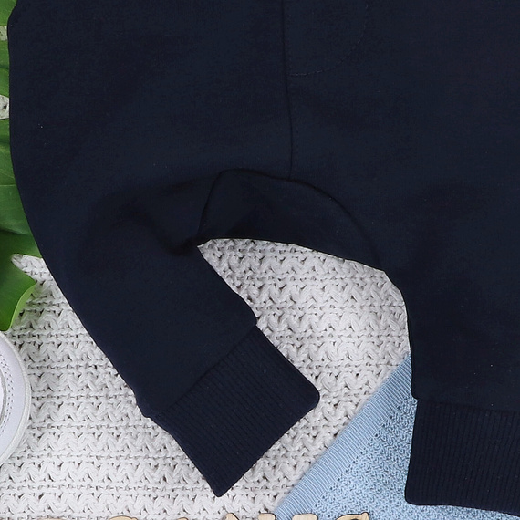 ABN-5393 Спортни панталони Fun Origami Nini от органичен памук, тъмносини