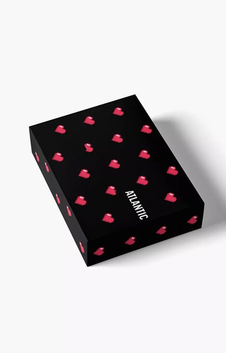 2GMB-011 Мъжки боксерки Atlantic - памучни, с принт на сърце, комплект от 2 броя