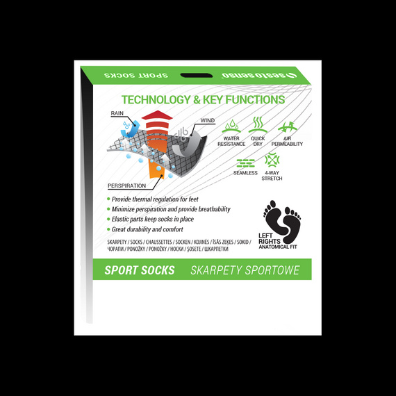 Спортни чорапи Спортни чорапи Sesto Senso жълто-черни