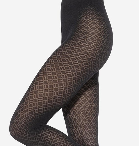 Loretta 157 Дамски чорапогащник Gatta - мат, 50 den, шарени - nero