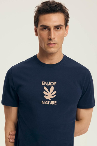 Мъжка пижама Core 43462 Legend Henderson, тъмносиня, памучна, с къс ръкав, в кутия