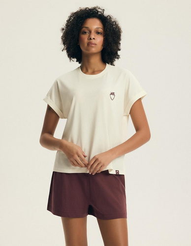 Дамска пижама Henderson Evika 44464 – памук, плодовa бродерия, шорти