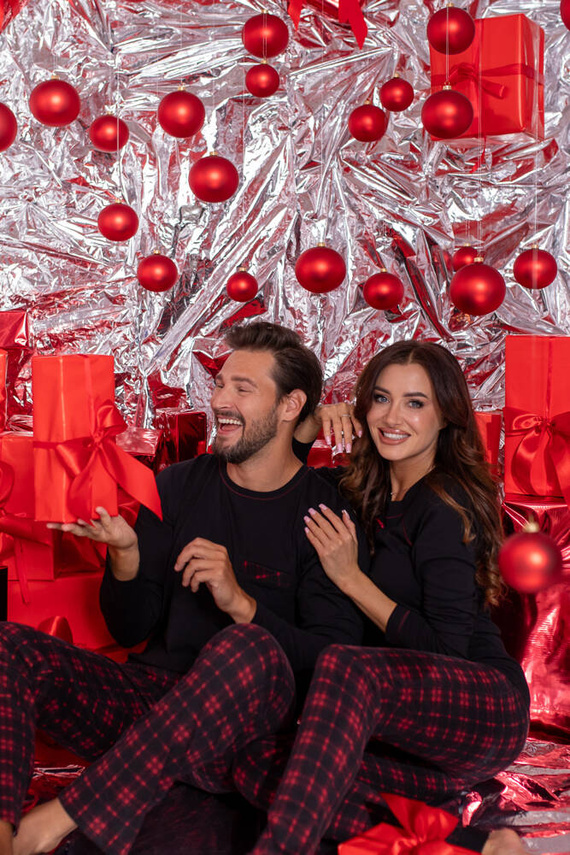 Мъжка пижама Zeman Italian Fashion - черна/принт