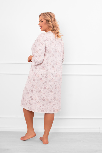 Дамска нощница Galea - памук, копчета, ръкав 3/4 Италианска мода