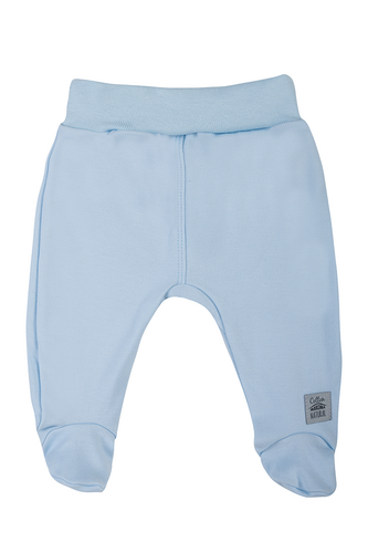 08251B "Unitone Blue" Син бебешки спален костюм Makoma