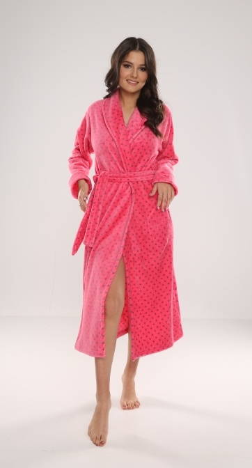 548 Melanie Дълъг дамски халат Forex - малина