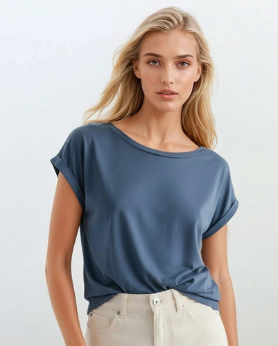 Дамска тениска Norilla Eldar 95% памук свободна лодка ръкав