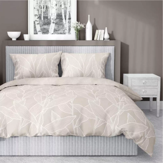 5087 Спално бельо от сатен Detexpol бежово