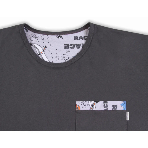 2660/09 Мъжка пижама и панталон с дълъг ръкав Sesto Senso - графит