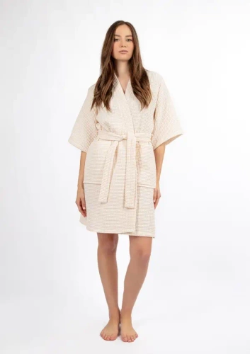 DK-W-01 Дамски халат Dkaren - екрю