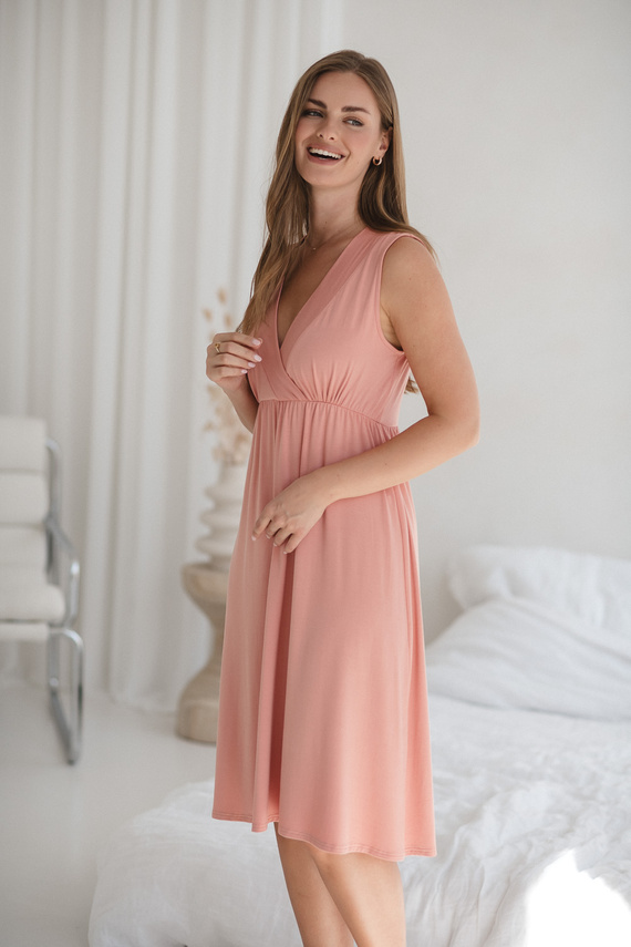 Star Light Нощница за бременни и кърмачки билкова роза Milk&Love - бамбукова вискоза | Комфорт и женственост