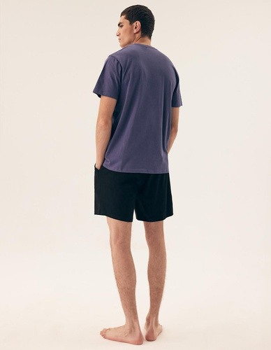 Мъжка пижама 43032 Mick Henderson синя - памук, къс ръкав, в кутия