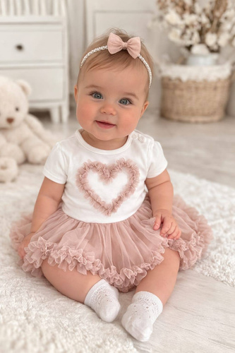 Боди рокля Mia Bambarillo за бебе с тюл елегантна удобна