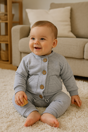 11196JM Бебешки анцуг Makoma "Joy Melange", сив