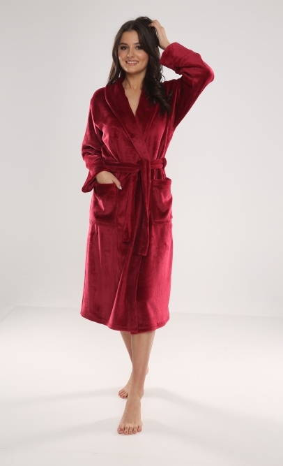 628 Abigail Дълъг дамски халат Forex - бордо