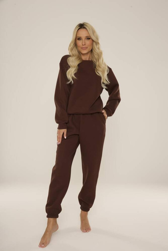 812 Дамски спортен костюм Indigo Forex - шоколад