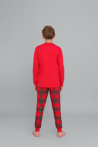 Narvik Пижама за момчета Италианска мода - червена/принт 