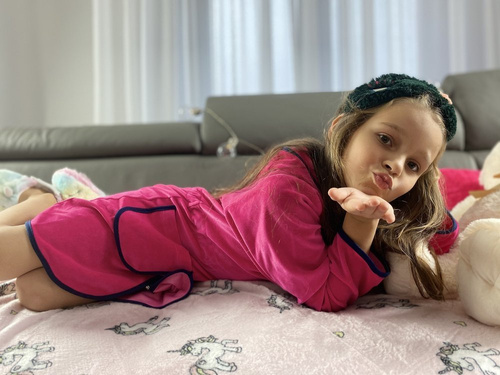 374 / 375 Desiree Бебешки халат за баня - малина