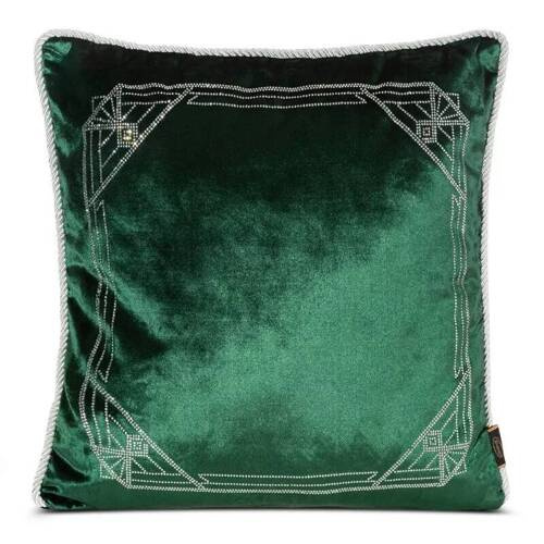 Royal 9 кадифена калъфка с кристали Еврофирана зелена