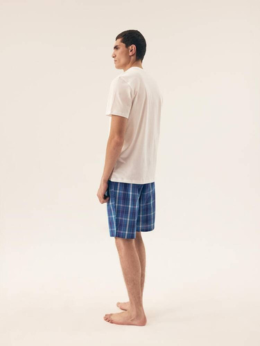 42616 Мъжка премиум пижама Henderson Dock - бяла