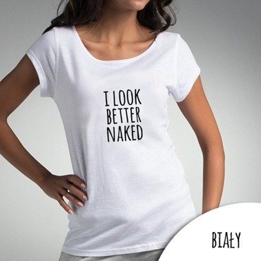 Bluzka damska  "Better naked" Moocha biały