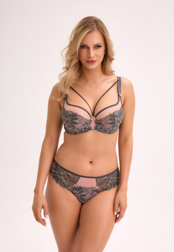 Дамски бикини GFP 1318 Priya Brazilian Gaia – графитено розови, дантелени и чувствени