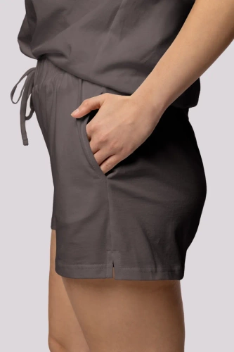 Дамска пижама Bliss Mona с къс ръкав, графит