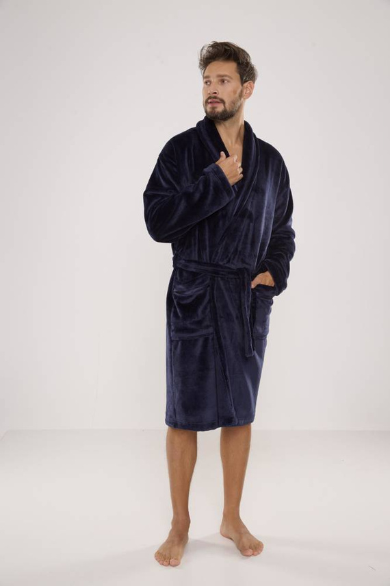 716 Мъжки халат Rafael De lafense - тъмносин