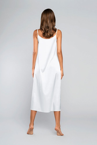 Докосване на нощницата с тясна презрамка, дълга Italia Fashion - екрю