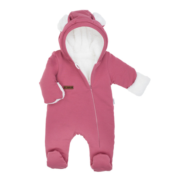 216270 Бебешки гащеризон Lala Nicol Luna – розов с уши, размер 56-68