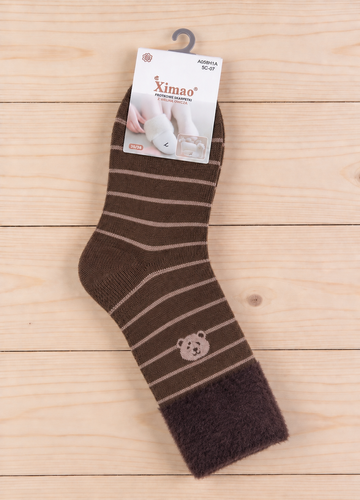 Xintao WiK 3141 wz.5 Дамски чорапи Merino 88% вълна топли-2 кафяви