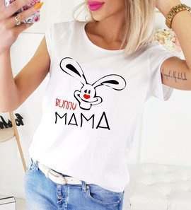 Bluzka dla mamy "BUNNY MAMA" Moocha biały