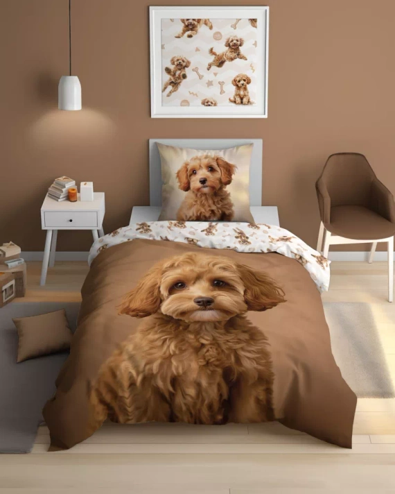 5421 A Rudy Piesek Памучно спално бельо, светещо в тъмното Detexpol