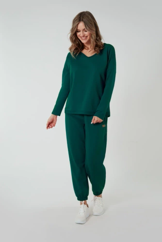 Madri Блуза с дълъг ръкав Италианска мода - зелена