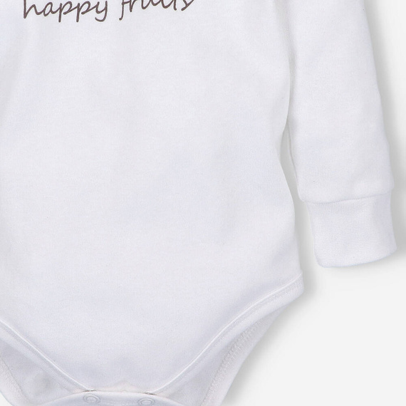 ABN-5295/ECR Боди от органичен памук в цвят екрю Happy Apples Nini